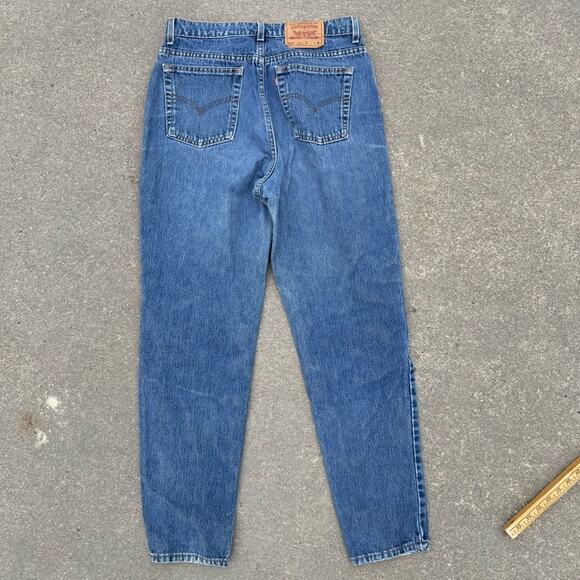 Vintage 90’s Levi's 512 Slim Fit Tapered Leg Mom Blue Jeans Stone Washed 14 Reg - Picture 3 of 11